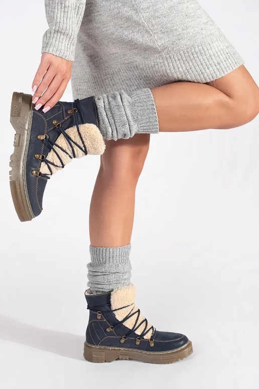 Stivaletti isolati blu scuro con...