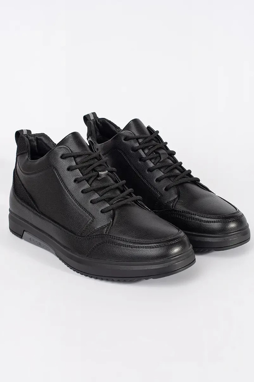 Scarpe calde da uomo nere