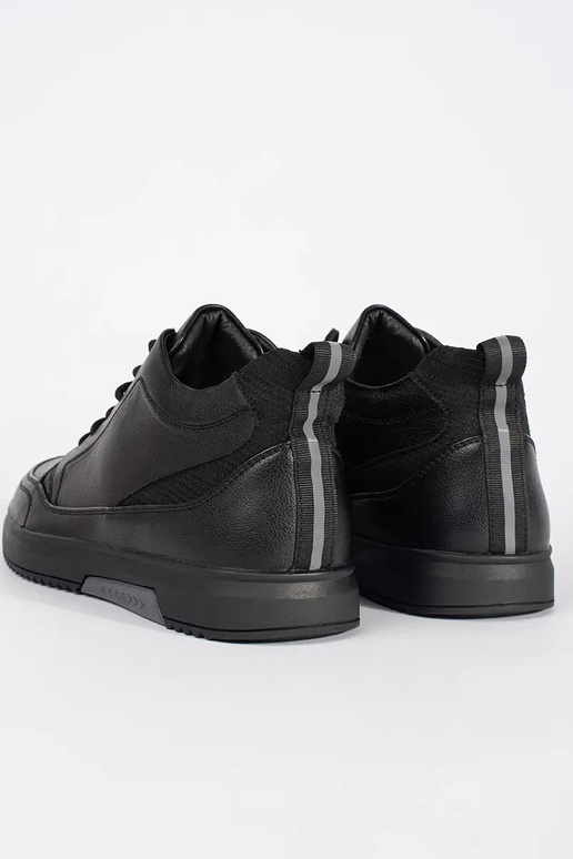 Scarpe calde da uomo nere