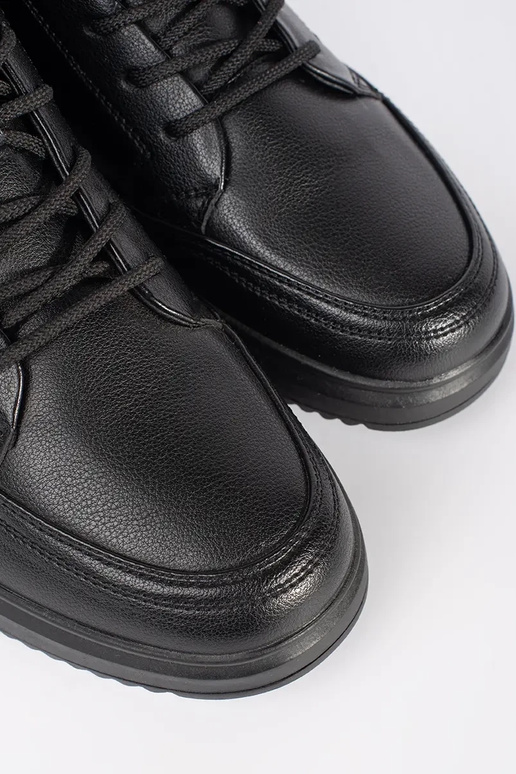 Scarpe calde da uomo nere