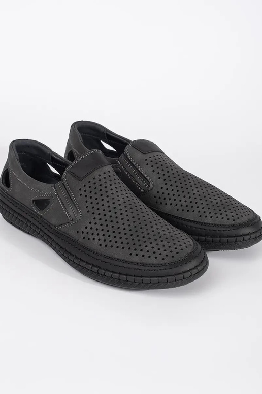 Scarpe traforate da uomo grigie Scarpe traforate da uomo grigie