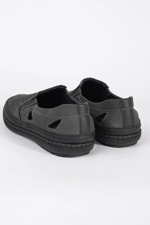 Scarpe traforate da uomo grigie Scarpe traforate da uomo grigie