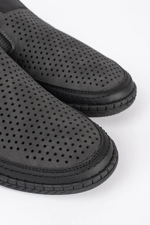 Scarpe traforate da uomo grigie Scarpe traforate da uomo grigie