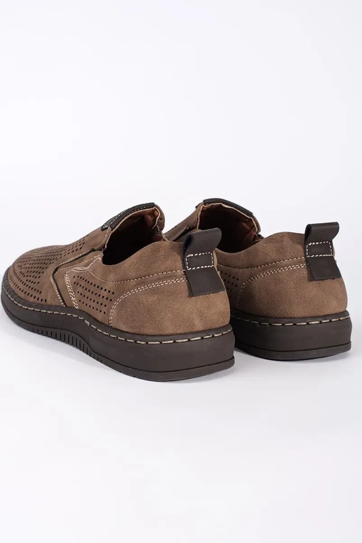 Mocassini da uomo in pelle traforati...