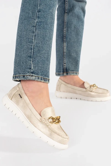 Mocassini avorio con plateau 2