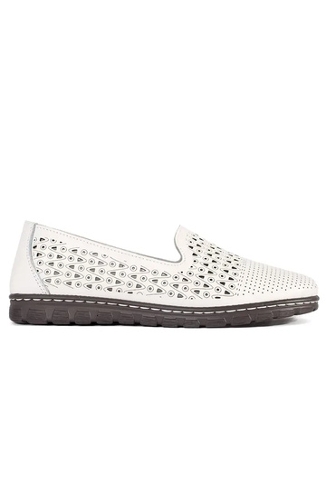 Scarpe basse traforate bianche