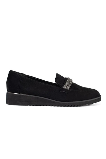 Mocassini neri in suede
