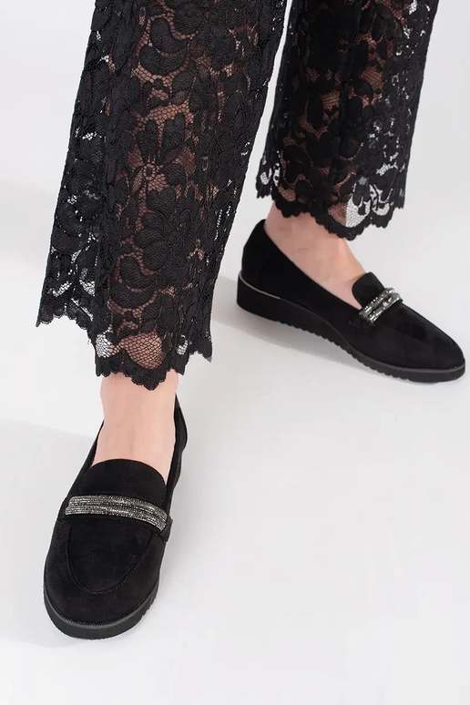 Mocassini neri in suede