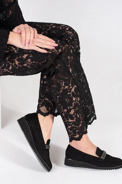 Mocassini neri in suede