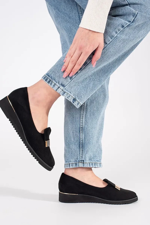 Mezze sole nere con plateau