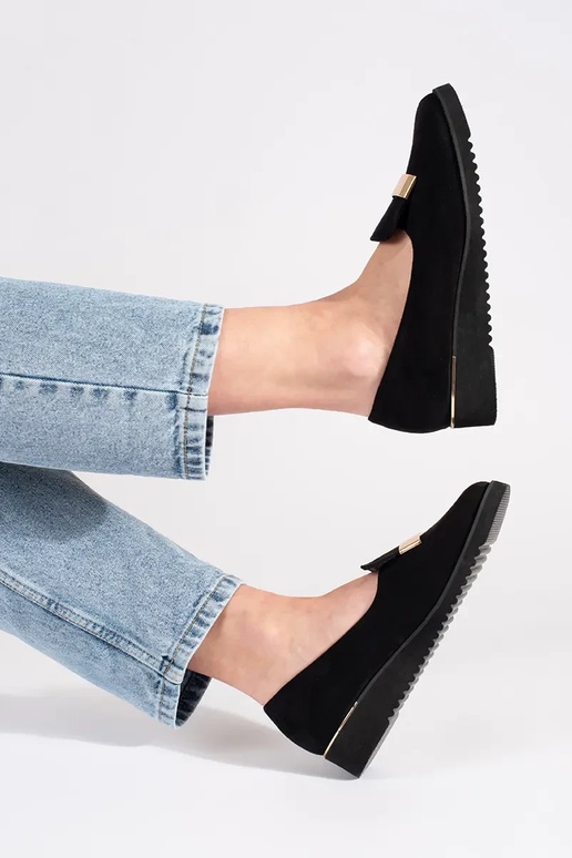 Mezze sole nere con plateau