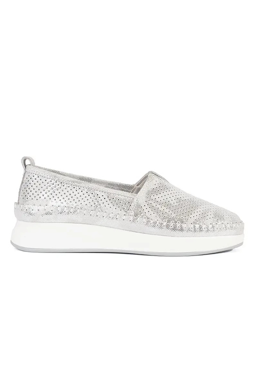 Mezze sole argento in pelle naturale Mezze sole argento in pelle naturale