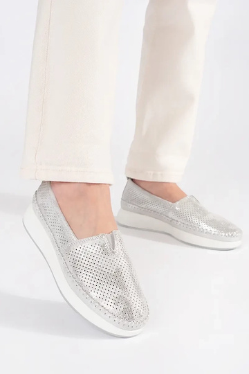 Mezze sole argento in pelle... 2