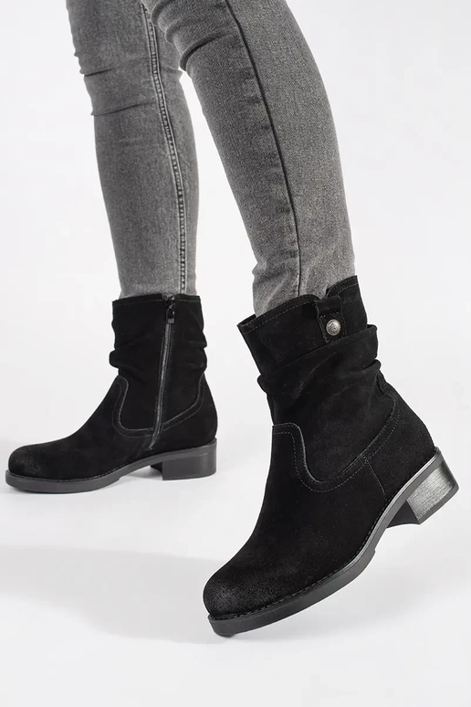 Stivaletti neri con gambale...