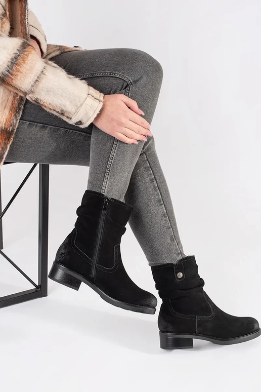 Stivaletti neri con gambale...