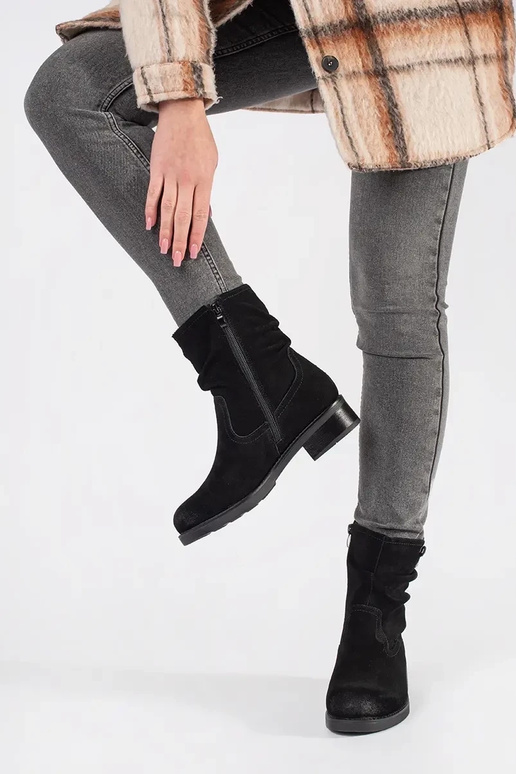 Stivaletti neri con gambale...