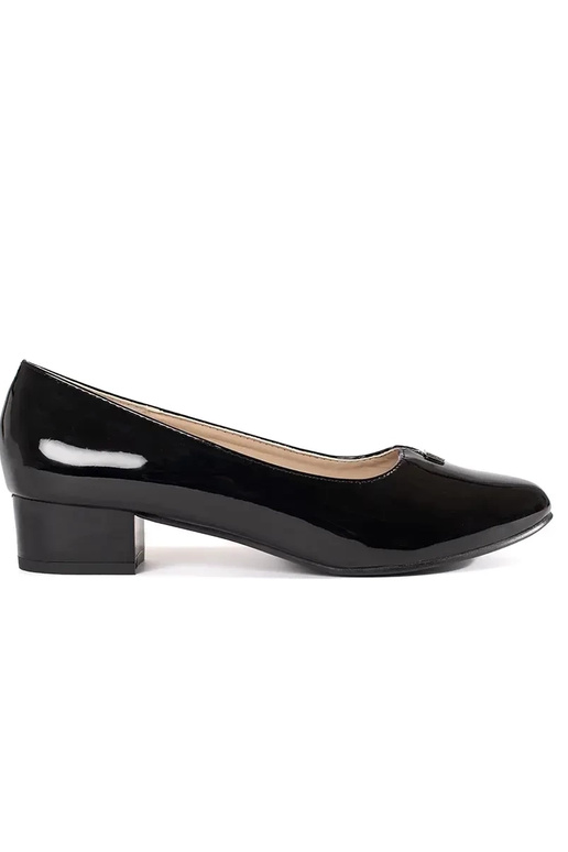 Décolleté nere con effetto vernice e...