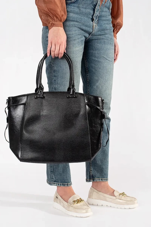 Borsa grande nera con tracolla...