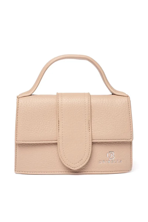 Borsa piccola beige con manico