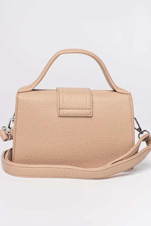 Borsa piccola beige con manico
