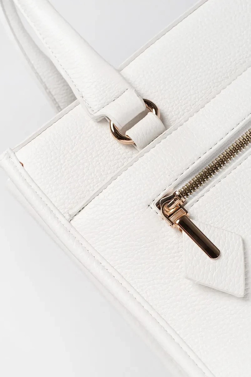 Borsa bianca con zip