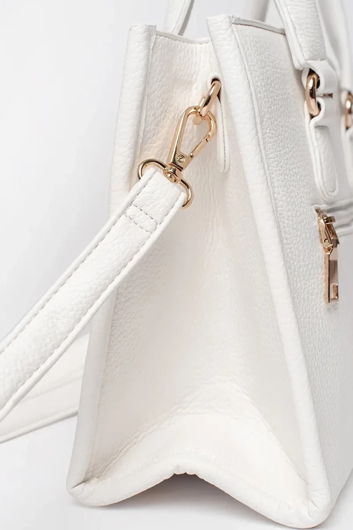 Borsa bianca con zip