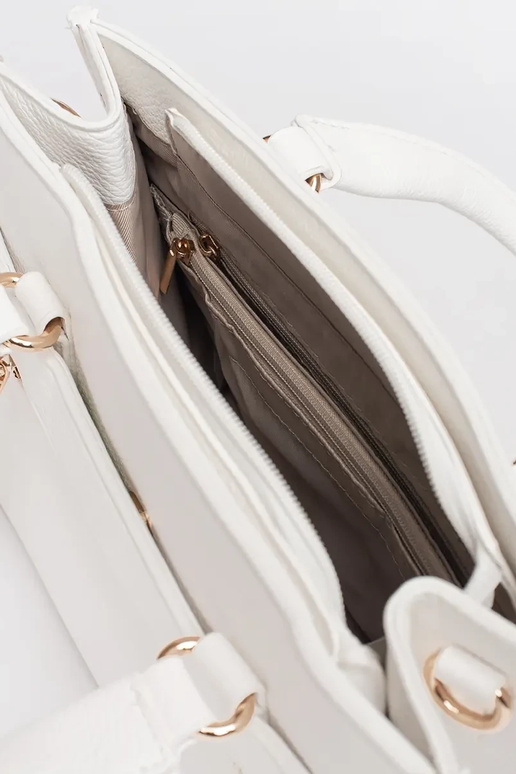 Borsa bianca con zip