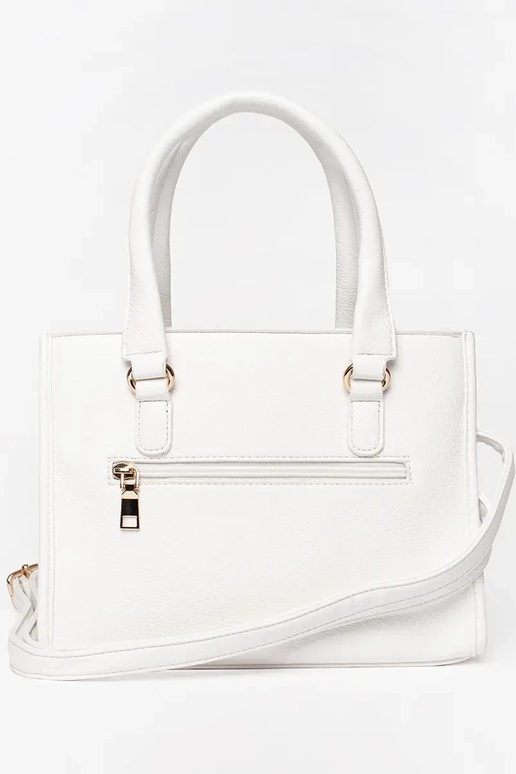 Borsa bianca con zip