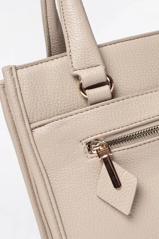 Borsa color avorio con zip