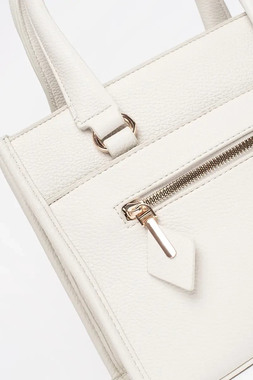 Borsa color sabbia con zip