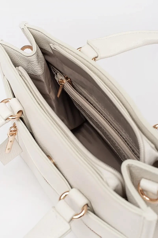 Borsa color sabbia con zip