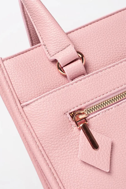 Borsa rosa con zip