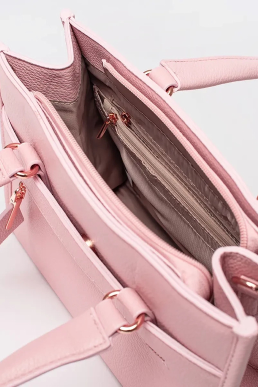Borsa rosa con zip