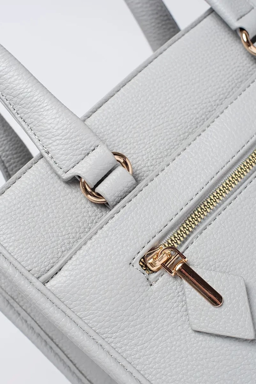 Borsa grigia con zip