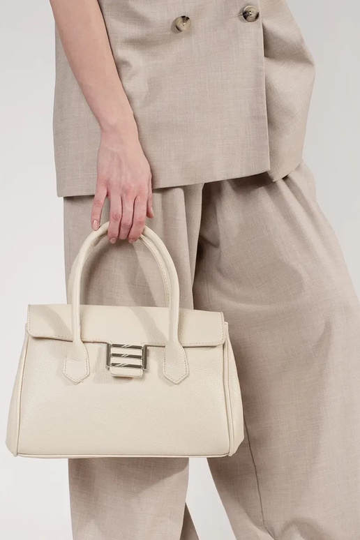 Borsa da donna bianca con tracolla