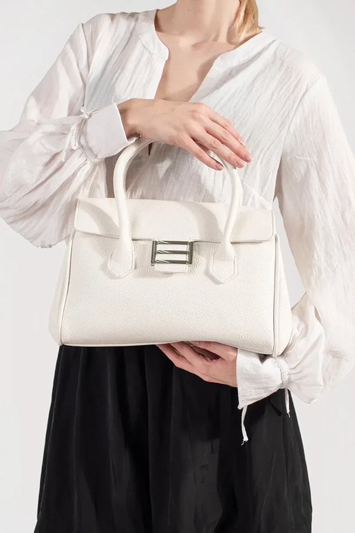 Borsa da donna grigia con tracolla