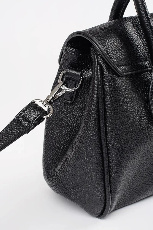 Borsa nera da donna con cinturini