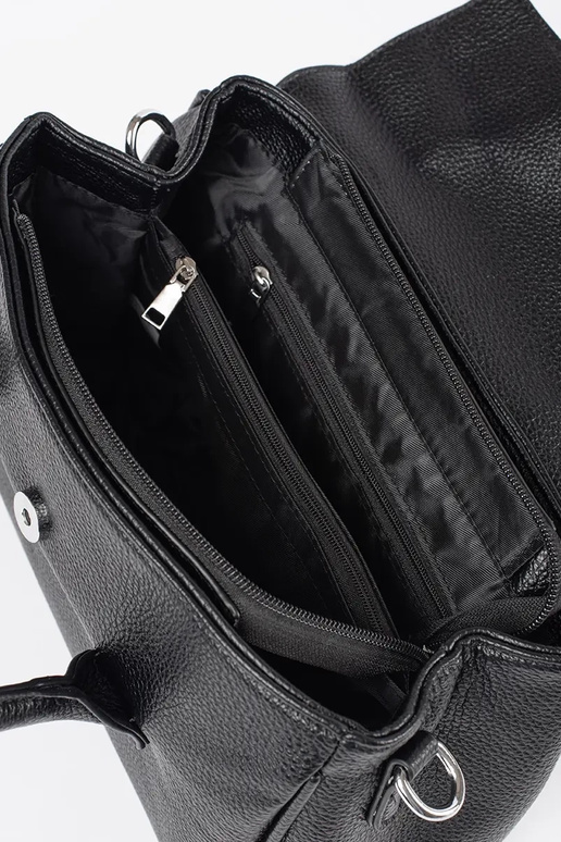 Borsa nera da donna con cinturini