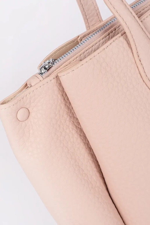 borsa shopper in eco-pelle rosa