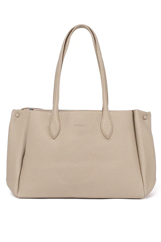 borsa shopper in eco-pelle color avorio