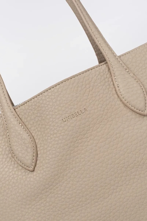 borsa shopper in eco-pelle color avorio