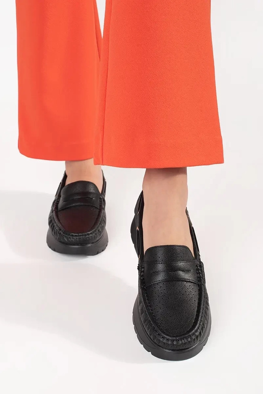 Mocassini da donna eleganti color nero