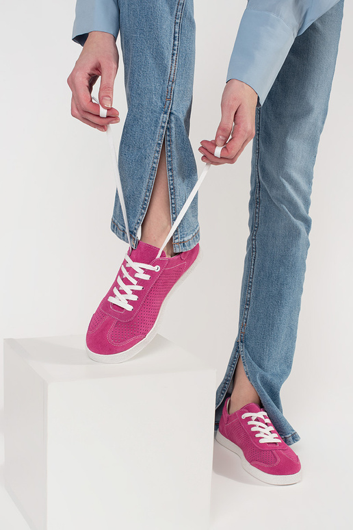 scarpe sneakers rosa traforate in...