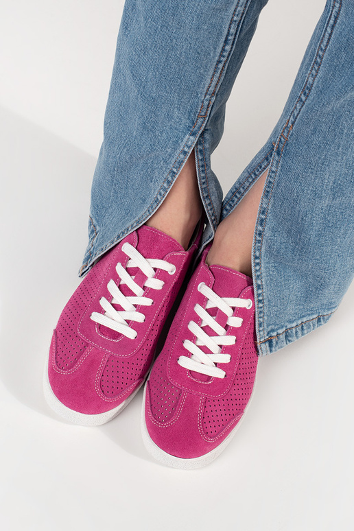 scarpe sneakers rosa traforate in...