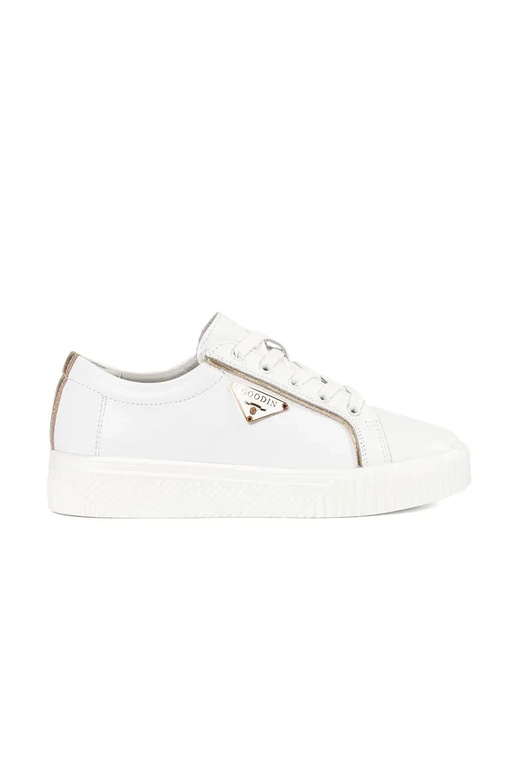 Sneakers in pelle bianca con suola...