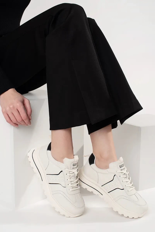 Scarpe sportive in pelle con suola...