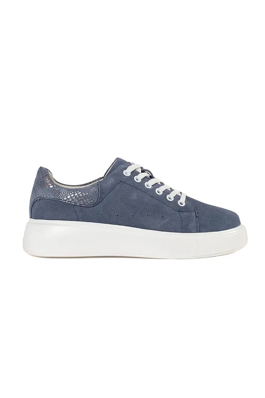 Scarpe modello sneakers in pelle blu... Scarpe modello sneakers in pelle blu...