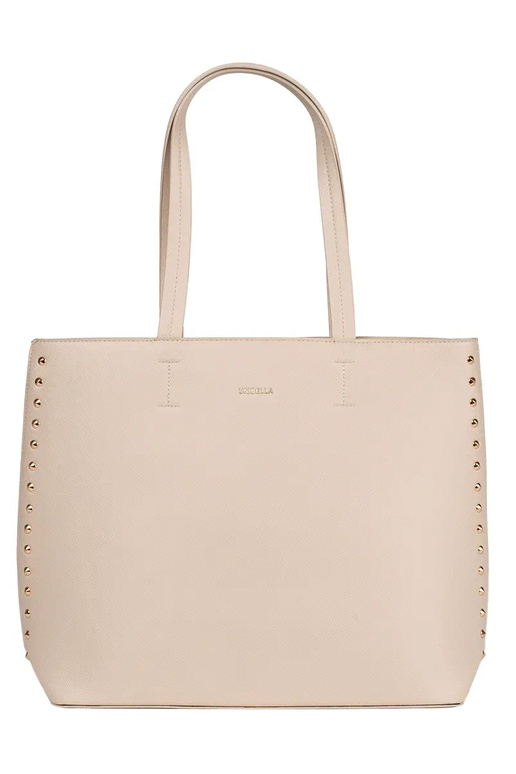 Grande borsa shopper color sabbia con...