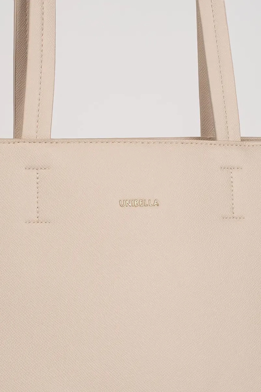 Grande borsa shopper color sabbia con...