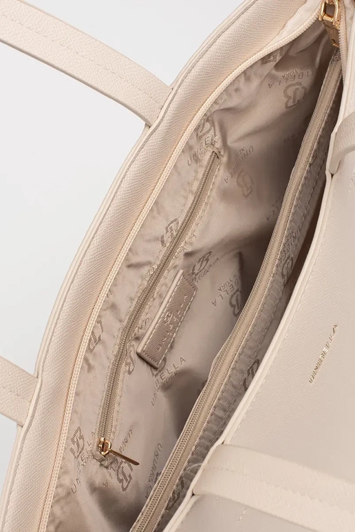 Grande borsa shopper color sabbia con...